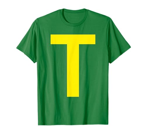 Letter T Funny Chipmunk Group Halloween Thanksgiving Costume T-Shirt