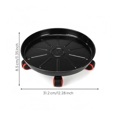 Plateau à pot roulant antidérapant robuste diamètre 32cm - 6