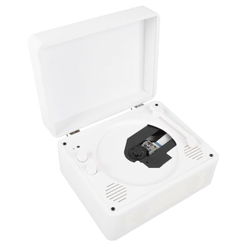 Pyhodi Reproductor de CD Vintage, Reproductor de CD Retro Soporte de Altavoces CD USB Playback de Tarjeta de Memoria Pequeña con Control Remoto, Sonido Estéreo HiFi, Adecuado para el