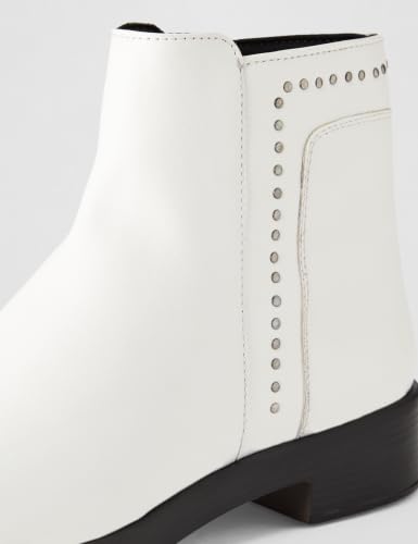 Image of ELLE Women Studded Low Block Heel Ankle Boots with Side Zipper
