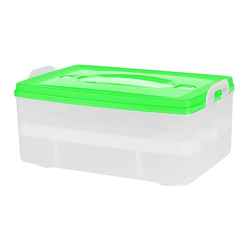 ANDRESLAD 1個 卵保存箱 食品トレイ 冷蔵庫用卵トレイ 卵ホルダーコンテナ ふた付き容器 卵 卵保存容器 冷蔵庫の卵の保管 ポータブルエッグキャリア 再利用可能