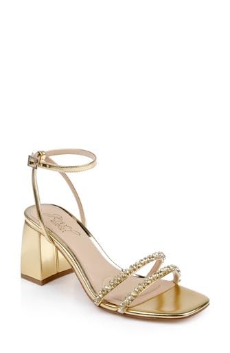 Jewel Badgley Mischka Nella Block Heel Sandals2