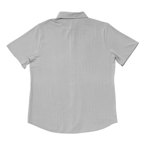 Men's Shirt Slim Vertical Strip Short Sleeve Summer Fashion Casual Lapel Men's Top Trend Long Floral4