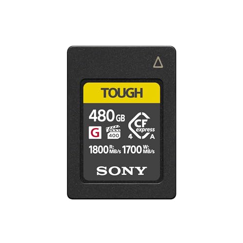 Sony 480GB CFexpress Type A Tough Memory Card - 1800MB/s Read, 1700MB/s Write, VPG400 Certified