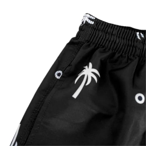 Bermuda Masculina Moda Praia Short Tactel Com Bolsos (BR, Alfa, GG, Regular, Regular, PRETO)