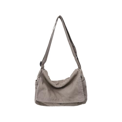 Bolso messenger de lona grande para mujer y hombre