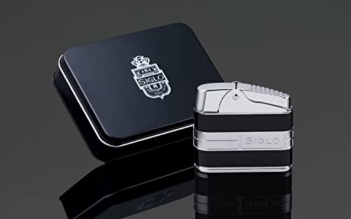 Encendedor de mesa Retro II negro brillante miniatura 2