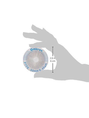 Image of Omicron 200050X PTFE Venting Filter Disc, 60 psi Maximum Operation Pressure, 50 mm, 0.45 m Sterile, Individually Packed (Pack of 10)