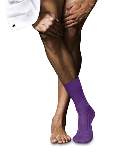 Chaussettes luxe homme FALKE No. 13 en coton peigné violet d'Égypte premium