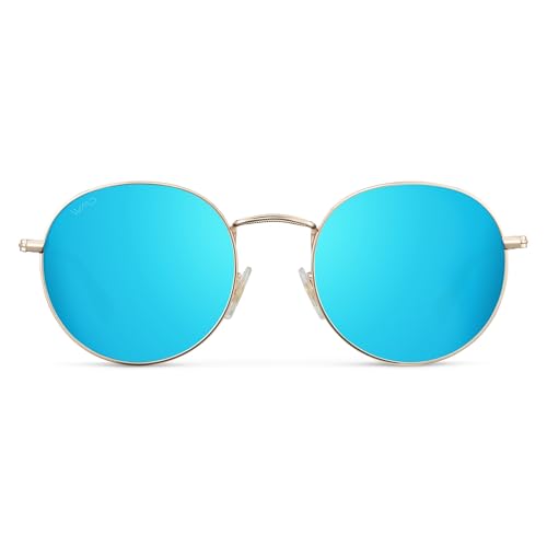 Image of WearMe Pro - Reflective Lens Round Trendy Sunglasses