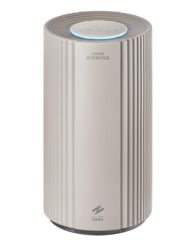 COWAY Air Purifier for Large Room Whole Home Up to 2,640 ft², HEPA Filter for Smoke, Allergen, Pet Dander, Odor, PM 10 AQI, Turbo Eco Mode, Timer, Energy Star, 3yr Warranty, Airmega 350 Beige