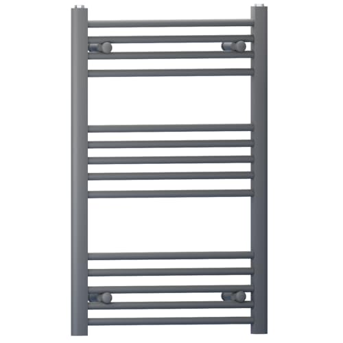 Myhomeware Anthracite Grey Heated Bathroom Towel Rail Radiator For Central Heating Elegant Designer In UK (500mm x 800mm (h))