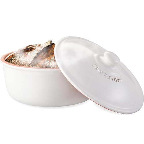 Römertopf - Pentola per pane in tonalità naturale, fino a circa 1.000 g, per cuocere il pane naturale, colore: Bianco