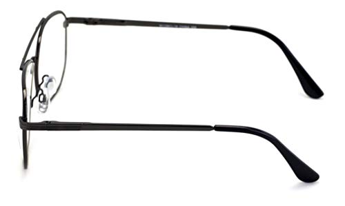 V.W.E. Metal Tear Drop Clear Len Glasses - Big Lens Spring Hinge Square Fashion Gold Gunmetal2