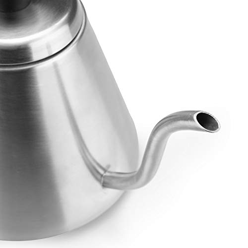 NJBYX Tetera de goteo para té y café, hervidor de cuello de cisne de acero inoxidable para estilo barista - Imagen 6