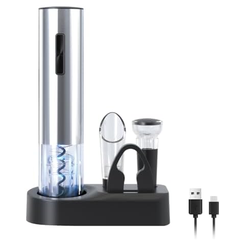 ELMWAY Electric Wine Opener Set with Accessories Cover