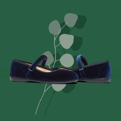 Childrenchic Mary Jane Shoes for Girls – Classic & Comfortable Dress Shoes for Toddlers & Kids – Perfect Flats for School, Play, and Special Occasions (Velvet, Navy Blue, 3 Little Kid) by Childrenchic - Image 8