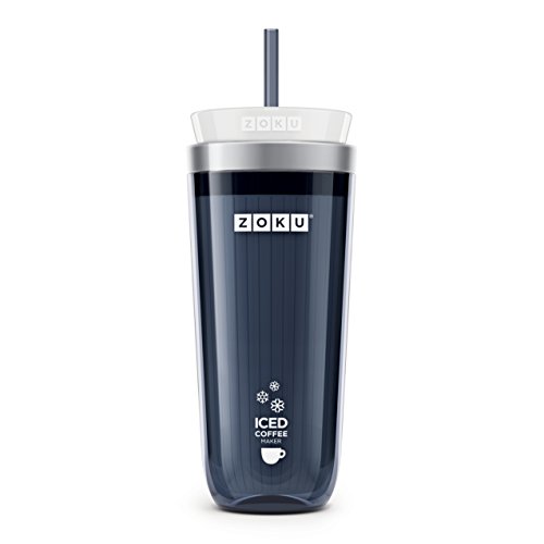 Zoku Grey Iced Coffee Maker, Travel Mug