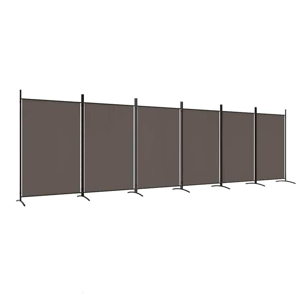 Vidaxl 6-Panel Room Divider Anthracite 520X180 Cm Fabric Room Dividers from B&Q