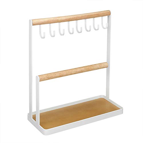 TOPINCN - Botellero Moderno de Metal de 2 Pisos, Collar con Pulsera de Mesa, Organizador de Joyas, Expositor de árbol, Estante de Mesa, Almacenamiento