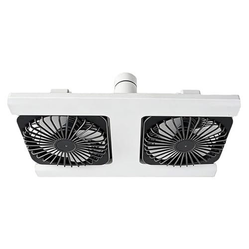 Socket Ceiling Fan - E27 Ceiling Fans Light with Remote, Double Head LED Screw Base Fan | Adjustable 3 Speed Mini Fans for Bedro