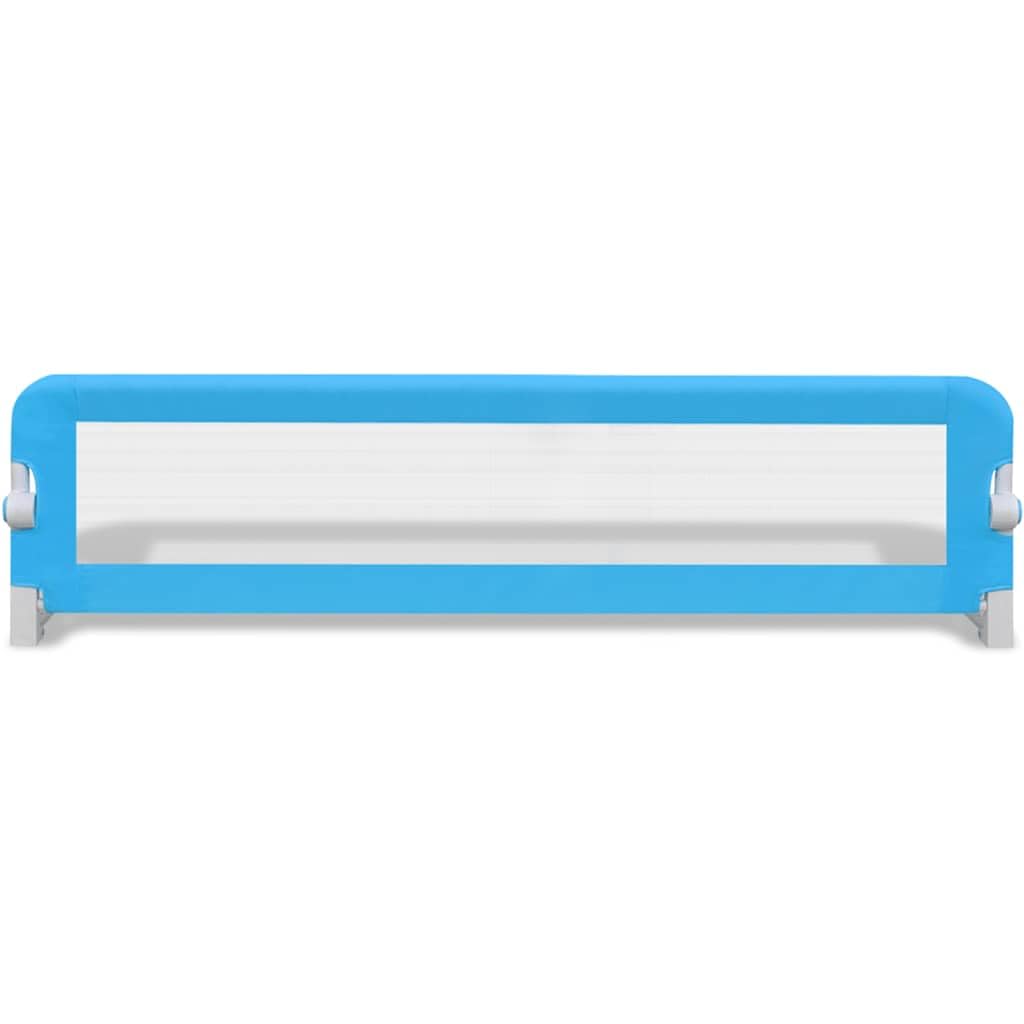 Kleinkind Bettschutzgitter 2 Stück Blau 150 x 42 cm klappbar höhenverstellbar atmungsaktiv sicherer Rausfallschutz für Kinderbett Elternbett Familienbett Reisebett geeignet