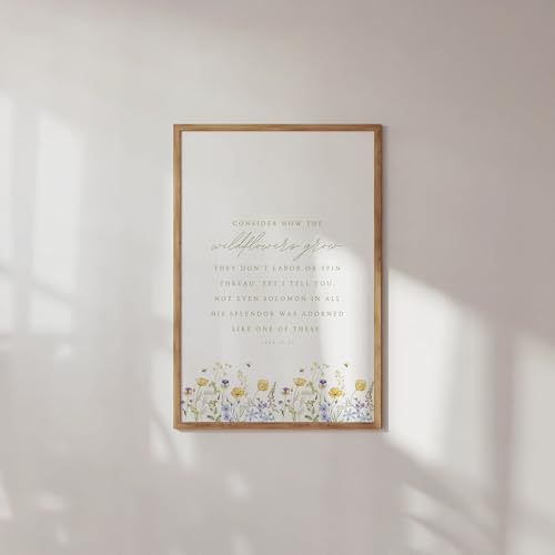 Luke 12:27, Consider How The Wildflowers Grow, Floral Christian Bible