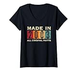 Photo Gallery donna retro 2003 tutte le parti originali vintage made in 2003 uomo donna maglietta con collo a v Photo Gallery donna retro 2003 tutte le parti originali vintage made in 2003 uomo donna maglietta con collo a v