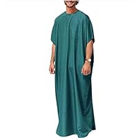 Katoen Vintage Mannen Gestreepte Gewaden Islamitische