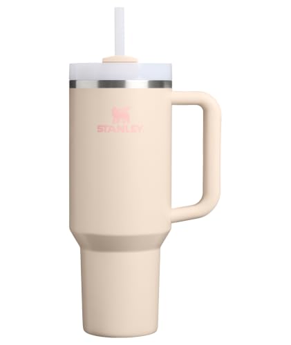 Image of STANLEY Quencher H2.0 Tumbler with Handle and Straw 40 oz | Flowstate 3-Position Lid | Cup Holder Compatible for Travel | Insulated Stainless Steel Cup | BPA-Free | Champagne