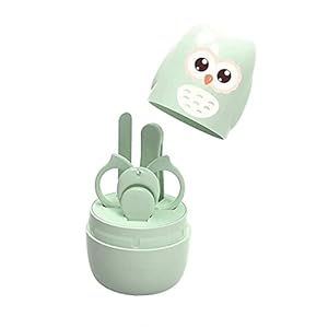 Baby Nail Kit, 4-in-1 Baby Nail Care Set with Cute Case, Baby Nail Clipper, Scissor, Nail File & Tweezer, Baby Manicure…