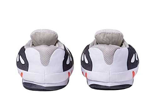 Banned Goods Grey WAVE Sneaker Slippers for Men & Women | Hypebeast House Slippers | Premium Plush Comfort, One-Size 6-123