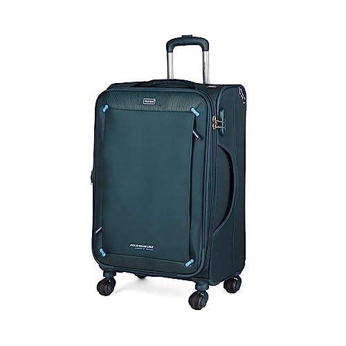 Image of POLO CLUB - USA NewEngland Nylon Soft Sided 4 Wheeler Spinner Luggage Set /Cabin and Check-in Suitcase /Trolley Bag for Travel Set of 3 (Large- 75 Cm, Medium- 65 Cm, Small- 55 Cm) - Green