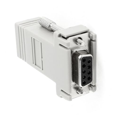 Adaptador uxcell RJ45 a DB9 Hembra 9 Pin 1pc miniatura 3