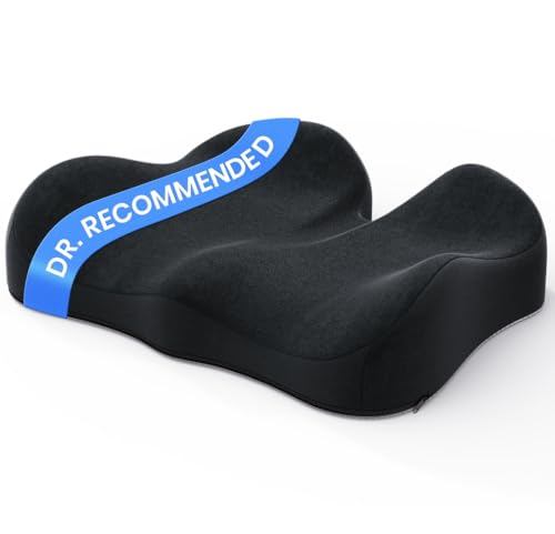 Benazcap Ergonomic Seat Cushion -Large Memory Foam Office Chair C...