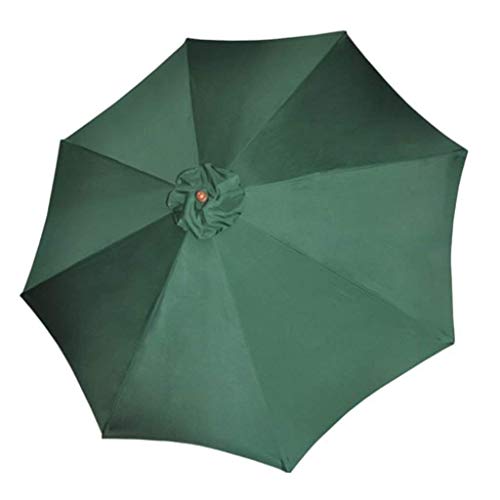 Sombrilla 3m Verde con poste marrón para jardín y terraza exterior 5