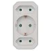 Produktbild EMOS GES-073 3-Fach Steckdosenadapter Weiß, Multistecker 2X Euro-/1x Schutzkontakt Steckdose, 250 V