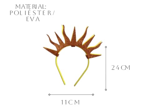 Fantasia Carnaval Era Sol Que Me Faltava: Tiara + Plaquinha
