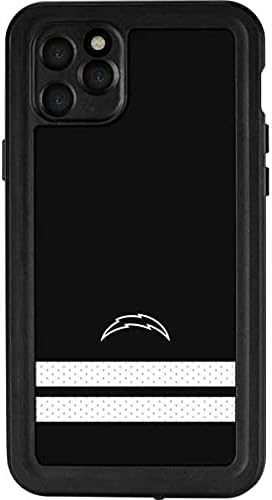 Skinit Waterproof Phone Case Compatible with iPhone 11 Pro Max - Officially Licensed NFL Los Angeles Chargers Shutout Design Black