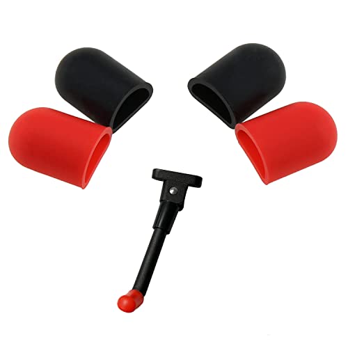 E-outstanding Electric Scooter Foot Support Cover 4PCS Anti-Slip Silicone Electric Scooter Foot Protective Sleeves for M365/Pro 2//1S/ProEssential Lite/G30 Max/ES Series, 2 Each for Black and Red