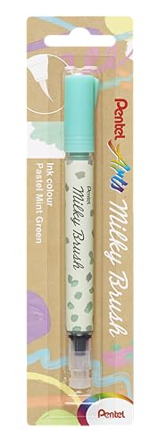 Stylo pinceau Pentel Milky Brush vert menthe pour bullet journal et dessin