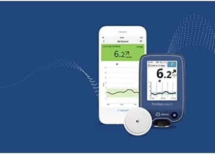 Abbott Freestyle Libre 2 Sensor Pack of 2 for diabetes monitoring CGM for UK, white