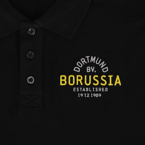 Borussia Dortmund BVB Poloshirt Schwarz Explorer Camisa de Polo, Negro, XL Hombres
