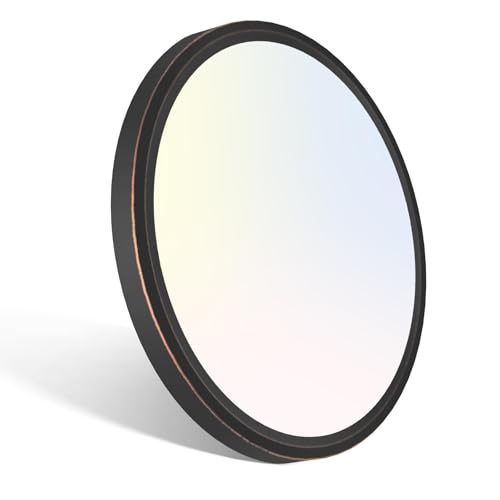 Image of libtit 7 Inch Oil Rubbed Bronze Flush Mount Ceiling Light, 15W Ceiling Light Fixture,3000K /4000K /6500K Color Selectable,Ultra-Thin Round Ceiling Lighting Fixture for Bedroom Kitchen Pantry Basement