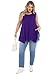 LARACE Womens Plus Size Tank Tops Summer Sleeveless Shirts Casual Loose Tunic Blouses(Deep Purple 2X)