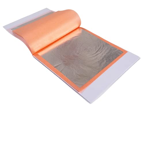 Slofoodgroup Edible Silver Transfer Sheets Lightly Attached (25 Page Count of Transfer Leaf Sheets of Pure Silver) 9.5 cm by 9.5 cm Sheets