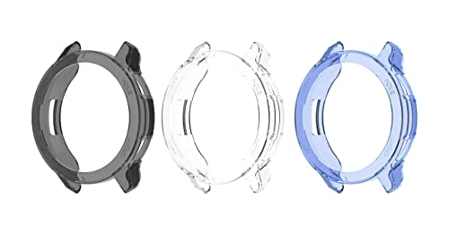 LICHIFIT �V���I�~Mi Watch Color 2�Ή��J�o�[ �P�[�X �ی�P�[�X TPU�� �\�t�g 3���Z�b�g �y�� ���h�~ �h�Ռ� �E�H�b�` �A�N�Z�T���[(�u���b�N+����+�u���[)