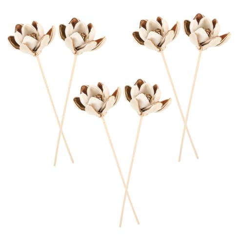 VILLCASE 6pcs Fragrance Diffuser Sticks Natural Rattan Sticks Faux Flowers for Home Decor Effortless Use Consistent Scent Release for Oil Diffusers and Room Fragrance