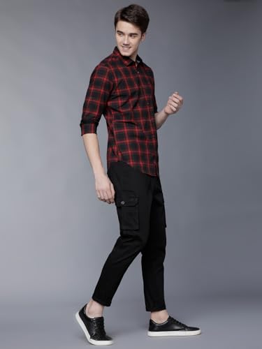 Image of Highlander Men's Slim Fit Cargo Trousers| Stylish & Comfortable for Casual, Travel & Active Wear | Trouser for Men | Men Trousers