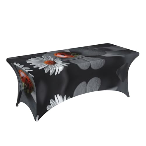 Nappe extensible 1,8 m imprimée pour masquer et embellir une table pliante de fête - 4